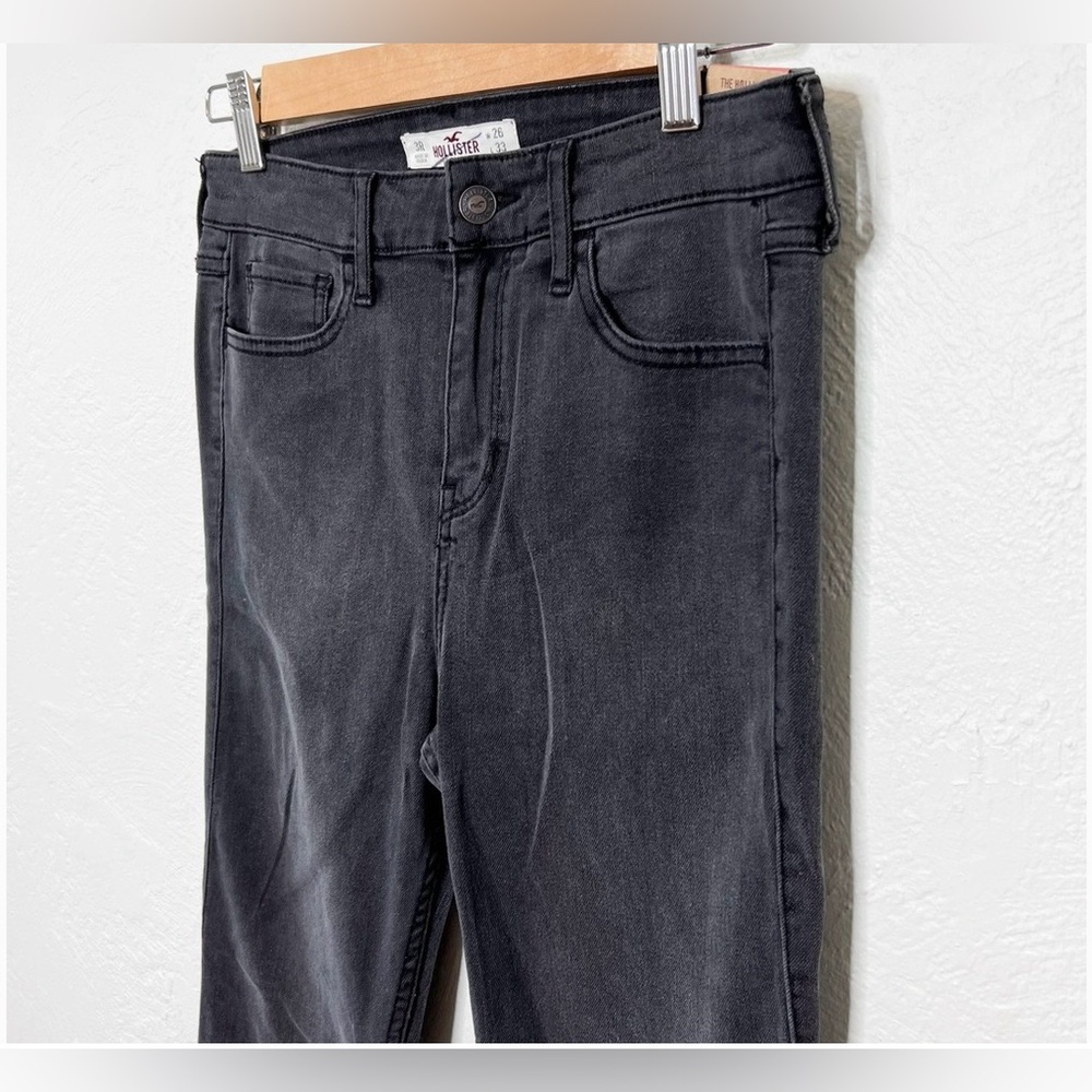 Hollister Black High Waist Flare Denim Jeans - Picture 2 of 6